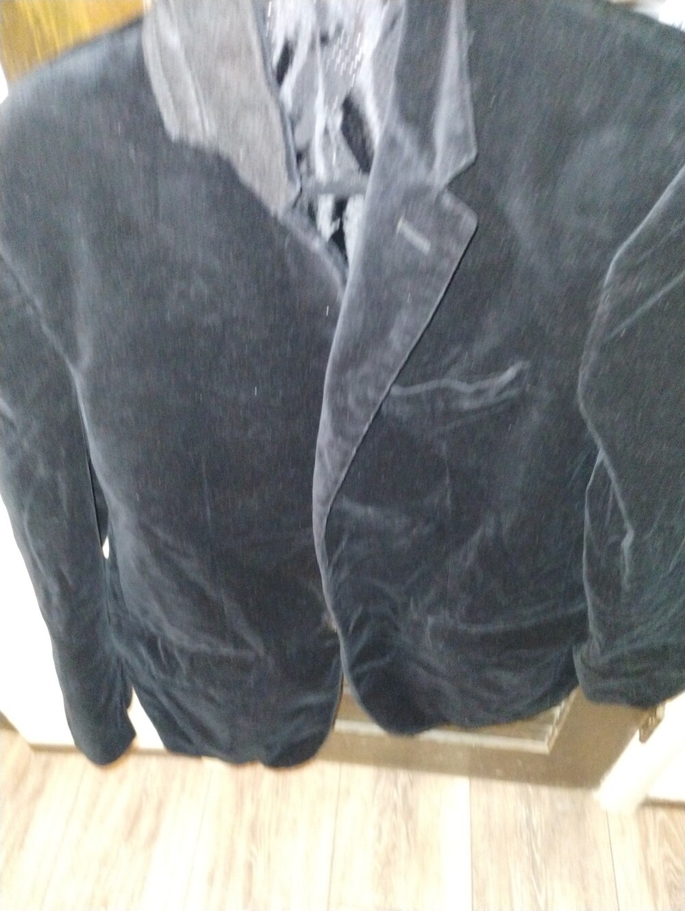 Alfani Black Velvet Pea Coat